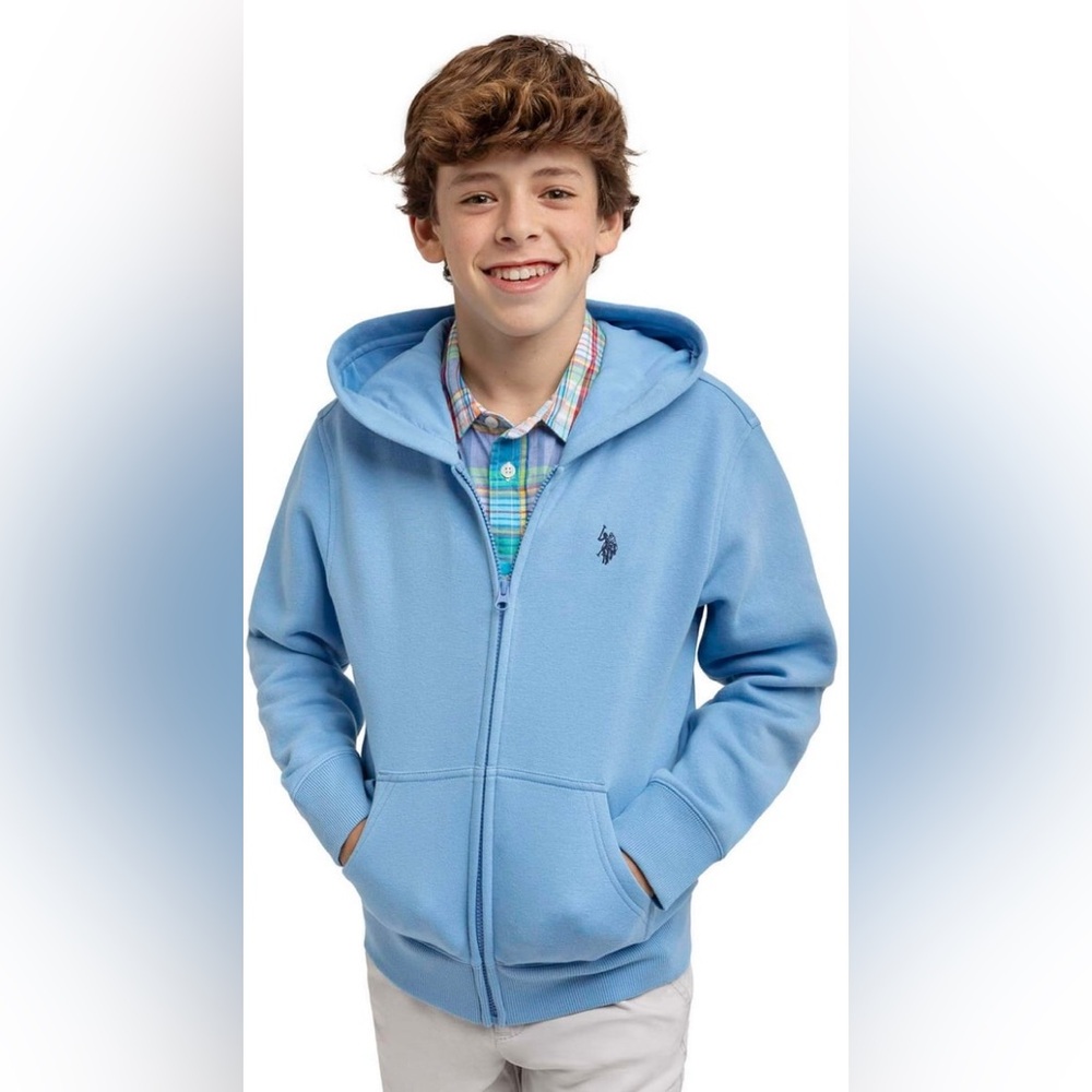 U.S. Polo Assn. Boys Fleece Zip-Up Hoodie